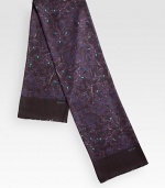 Iris printed scarf hand finished in Italian silk twill.9W x 55HSilkDry cleanMade in Italy