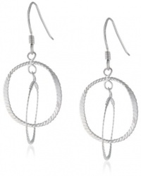 Sterling Silver Double Round Dangle Earrings Sterling Silver Double Round Dangle Earrings