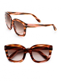 Classic acetate sunglasses with signature logo temples. Available in brown-rose with brown gradient lens.Signature T logo temples100% UV protectionMade in Italy Classic acetate sunglasses with signature logo temples. Available in brown-rose with brown gradient lens.Signature T logo temples100% UV protectionMade in Italy