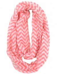 Soft Chevron Sheer Infinity Scarf in Contrasting Colors Soft Chevron Sheer Infinity Scarf in Contrasting Colors