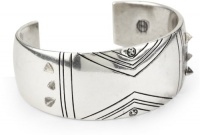 House of Harlow 1960 Silver-Plated Etched Spike Cuff Bracelet