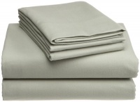 Pinzon Signature 190-Gram Cotton Velvet Flannel California King Sheet Set, Sage Green Pinzon Signature 190-Gram Cotton Velvet Flannel California King Sheet Set, Sage Green