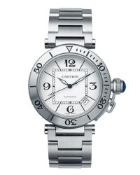 Cartier Men's W31080M7 Pasha Seatimer Automatic Stainless Steel Watch Cartier Men's W31080M7 Pasha Seatimer Automatic Stainless Steel Watch