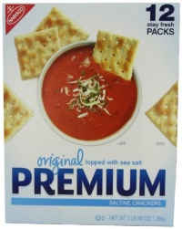 Nabisco Original Premium Saltine Crackers Topped with Sea Salt, 3 Pound Nabisco Original Premium Saltine Crackers Topped with Sea Salt, 3 Pound