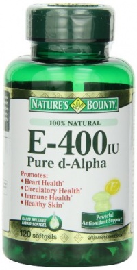 Nature's Bounty E-400 Iu Natural Pure D-alpha, 120 Softgels Nature's Bounty E-400 Iu Natural Pure D-alpha, 120 Softgels