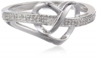 Sterling Silver Diamond Heart Ring (1/20 cttw, I-J Color, I3 Clarity)