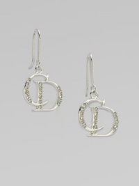 Dazzling, crystal encrusted iconic, logo design. Palladium platedCrystalsLength, about 1Hook backMade in Italy Dazzling, crystal encrusted iconic, logo design. Palladium platedCrystalsLength, about 1Hook backMade in Italy