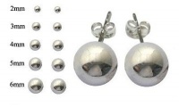 5 Pair Set of Sterling Silver Round Ball Stud Earrings Our Stud earring set includes one pair each of 2mm 3mm 4mm 5mm 6mm plus A Free Gift Box 5 Pair Set of Sterling Silver Round Ball Stud Earrings Our Stud earring set includes one pair each of 2mm 3mm 4mm 5mm 6mm plus A Free Gift Box