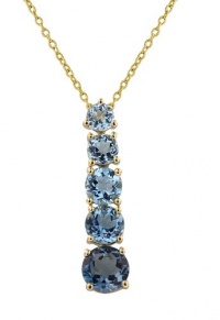Effy Jewlery 14K Yellow Gold Blue Topaz Pendant, 3.49 TCW Effy Jewlery 14K Yellow Gold Blue Topaz Pendant, 3.49 TCW