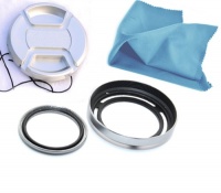 Rainbowimaging Silver 4-in-1 Accessory kit, Metal Lens Hood + Silver Metal Adapter with EBC Coating Filter + Lens Cap + Microfiber cleaning cloth for Fujifilm X20 & X10 Camera, replaces Fujifilm LHF-X20 Rainbowimaging Silver 4-in-1 Accessory kit, Metal Lens Hood + Silver Metal Adapter with EBC Coating Filter + Lens Cap + Microfiber cleaning cloth for Fujifilm X20 & X10 Camera, replaces Fujifilm LHF-X20