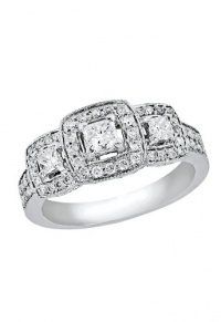 Effy Jewlery 14K White Gold Diamond Engagement Ring, .95 TCW Ring size 7 Effy Jewlery 14K White Gold Diamond Engagement Ring, .95 TCW Ring size 7