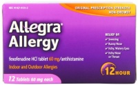 Allegra Adult 12 Hour Allergy Relief, 12-Count Allegra Adult 12 Hour Allergy Relief, 12-Count