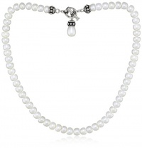 Honora Pallini White Freshwater Cultured Pearl Drop Charm Toggle Necklace, 17 Honora Pallini White Freshwater Cultured Pearl Drop Charm Toggle Necklace, 17