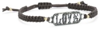 Mizuki 14k Poly Silk Macramé Bracelet with Silver Diamond Love Tag Mizuki 14k Poly Silk Macramé Bracelet with Silver Diamond Love Tag