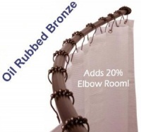 Oil Rubbed Bronze Curved Shower Rod - NO SAWING REQUIRED Oil Rubbed Bronze Curved Shower Rod - NO SAWING REQUIRED