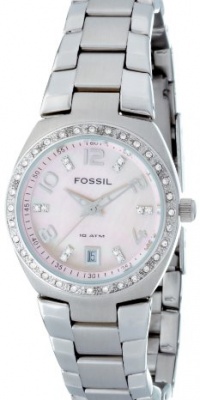 Fossil Women's AM4175 Glitz Quartz Pink Mother-Of-Pearl Dial Watch Fossil Women's AM4175 Glitz Quartz Pink Mother-Of-Pearl Dial Watch