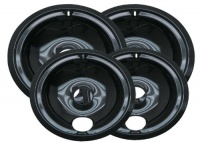 Range Kleen P119204X Porcelain GE Drip Pans Set Of 4 Containing 2 Units P119, P120, Black Range Kleen P119204X Porcelain GE Drip Pans Set Of 4 Containing 2 Units P119, P120, Black