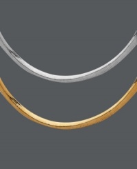 No need to be choosy, this necklace has the best of both worlds! A luxurious omega chain features a reversible design with 14k gold on one side and 14k white gold on the other. Approximate length: 18 inches. No need to be choosy, this necklace has the best of both worlds! A luxurious omega chain features a reversible design with 14k gold on one side and 14k white gold on the other. Approximate length: 18 inches.