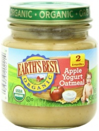 Earth's Best Organic Apple Yogurt Oatmeal Wholesome Breakfast, 4.5 Ounce Jars (Pack of 12) Earth's Best Organic Apple Yogurt Oatmeal Wholesome Breakfast, 4.5 Ounce Jars (Pack of 12)
