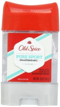 Old Spice High Endurance Clear Gel Pure Sport Scent Men's Anti-Perspirant & Deodorant 3 Oz (Pack of 6)