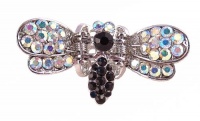 Hair Clip - H50 - Bumble Bee set with Swarovski (tm) Crystal Stones ~ Jet (Black) and Clear AB (Iridescent) (ap) Hair Clip - H50 - Bumble Bee set with Swarovski (tm) Crystal Stones ~ Jet (Black) and Clear AB (Iridescent) (ap)