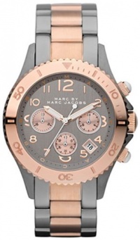 Marc by Marc Jacobs Men's MBM3157 Grey Dial Two-tone Chronograph Watch Marc by Marc Jacobs Men's MBM3157 Grey Dial Two-tone Chronograph Watch