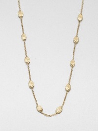 From the Siviglia Collection. Hand-engraved, 18k gold oval stations on delicate link chain in a long and elegant design. 18k goldLength, about 39Lobster clasp closureMade in Italy From the Siviglia Collection. Hand-engraved, 18k gold oval stations on delicate link chain in a long and elegant design. 18k goldLength, about 39Lobster clasp closureMade in Italy
