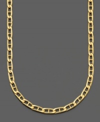 Pure & simple, this beautiful marine link necklace is crafted in 14k gold. Approximate length: 18 inches. Pure & simple, this beautiful marine link necklace is crafted in 14k gold. Approximate length: 18 inches.