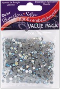 Darice Rhinestone Setter Hot-Fix Embellishments 4mm 750/Pkg: Iridescent Glass Stone Darice Rhinestone Setter Hot-Fix Embellishments 4mm 750/Pkg: Iridescent Glass Stone