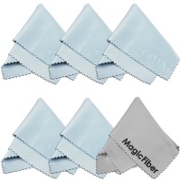 (6 Pack) MagicFiber Microfiber Cleaning Cloths - For Tablets, Lenses, and Other Delicate Surfaces (5 Light Blue, 1 Grey) (6 Pack) MagicFiber Microfiber Cleaning Cloths - For Tablets, Lenses, and Other Delicate Surfaces (5 Light Blue, 1 Grey)