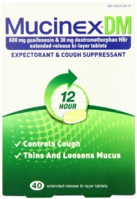 Mucinex DM Extended-Release Bi-Layer Tablets, 40 Count Mucinex DM Extended-Release Bi-Layer Tablets, 40 Count