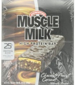 CytoSport Muscle Milk Bars, Chocolate Peanut Caramel, 1 Pound 4.6 Ounce Box, 8-Count
