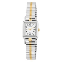 Carriage Women's C2A971 Two-Tone Rectangular Case Two-Tone Stainless Steel Expansion Band Watch Carriage Women's C2A971 Two-Tone Rectangular Case Two-Tone Stainless Steel Expansion Band Watch