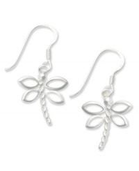 A touch of nature. Unwritten's pretty cut-out earrings feature whimsical dragonflies on french wire. Approximate drop: 1-1/6 inches. A touch of nature. Unwritten's pretty cut-out earrings feature whimsical dragonflies on french wire. Approximate drop: 1-1/6 inches.
