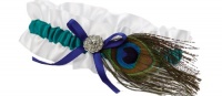 Hortense B. Hewitt Wedding Accessories Peacock Feather Garter Hortense B. Hewitt Wedding Accessories Peacock Feather Garter