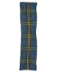 A super lightweight scarf that's astonishingly soft in a blend of Italian silk and linen, featuring Burberry's iconic check pattern for an exciting accent.