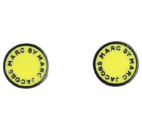 Marc by Marc Jacobs Classic Marc Logo Disc Stud Earrings Yellow Gunmetal M5113114 Marc by Marc Jacobs Classic Marc Logo Disc Stud Earrings Yellow Gunmetal M5113114