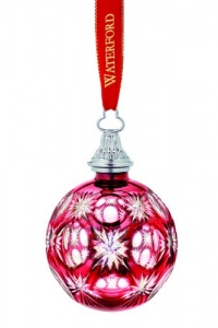 Waterford 2011 Ruby Cased Ball Ornament Waterford 2011 Ruby Cased Ball Ornament