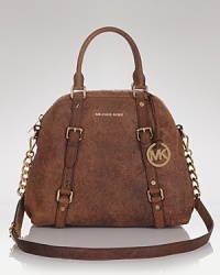 Embossed leather on a classically shaped MICHAEL Michael Kors satchel takes on a whole new level of sophistication, pulling together any look. Embossed leather on a classically shaped MICHAEL Michael Kors satchel takes on a whole new level of sophistication, pulling together any look.