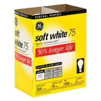 GE 97497 Soft White Long Life General Purpose A19 Bulb, 75-Watt, 2 pack GE 97497 Soft White Long Life General Purpose A19 Bulb, 75-Watt, 2 pack