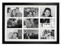 Malden Linear Black Wood Matted Collage Picture Frame, 4 by 7-Inch Malden Linear Black Wood Matted Collage Picture Frame, 4 by 7-Inch