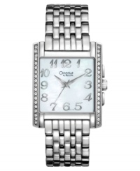 A impeccably crafted watch from Caravelle by Bulova that glistens with crystal accents. A impeccably crafted watch from Caravelle by Bulova that glistens with crystal accents.
