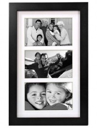 Malden Linear Wood Matted 5x7 Collage Black Picture Frame Malden Linear Wood Matted 5x7 Collage Black Picture Frame