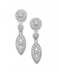 Eliot Danori Earrings, Mosaic Cubic Zirconia Drop Earrings