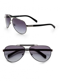 A sophisticated style designed in lightweight metal with engraved logo temple accent. Available in gunmetal with gradient black lenses.Metal100% UV ProtectionImported A sophisticated style designed in lightweight metal with engraved logo temple accent. Available in gunmetal with gradient black lenses.Metal100% UV ProtectionImported