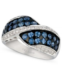 Beautiful in blue. Round-cut ceylon sapphire (1-1/3 ct. t.w.) makes for a stunning statement in this ring from Le Vian. It also features round-cut diamonds (1/4 ct. t.w.) for added luster. Ring set in 14k white gold. Size 7. Beautiful in blue. Round-cut ceylon sapphire (1-1/3 ct. t.w.) makes for a stunning statement in this ring from Le Vian. It also features round-cut diamonds (1/4 ct. t.w.) for added luster. Ring set in 14k white gold. Size 7.