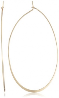 Nine West Brass Hoops Large Thin Hoop Earrings