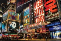 New York City Broadway Times Square Theater District Art Print Poster - 24x36 Poster Print, 36x24 New York City Broadway Times Square Theater District Art Print Poster - 24x36 Poster Print, 36x24