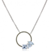 Judith Jack Geometrics Blue Topaz Stones Sterling Silver and Marcasite Pendant Necklace Judith Jack Geometrics Blue Topaz Stones Sterling Silver and Marcasite Pendant Necklace