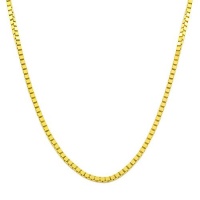 18 Karat Yellow Gold Venetian Box Chain (18 inch) 18 Karat Yellow Gold Venetian Box Chain (18 inch)